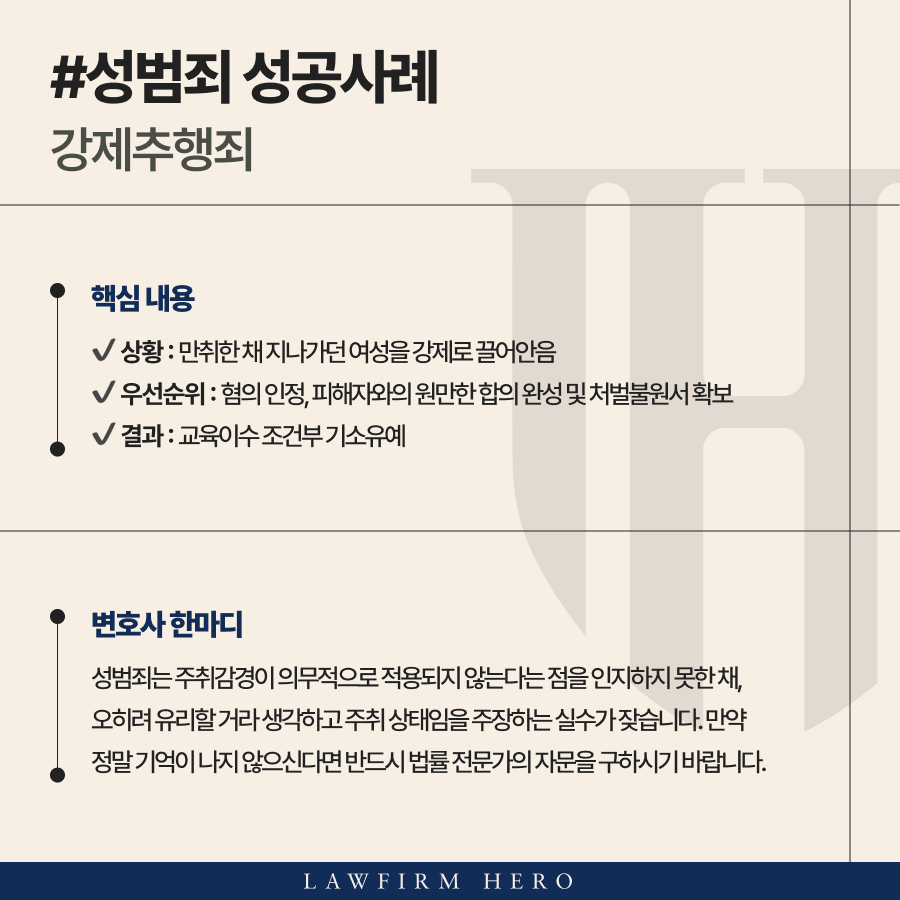 음주성추행 피의자의 사건 개요